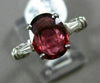 LARGE 2.69CT BAGUETTE DIAMOND & OVAL SPINEL TOURMALINE PLATINUM ENGAGEMENT RING