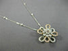 ESTATE 1.05CT WHITE & PINK DIAMOND 18K 2 TONE GOLD 3D FLOWER BY THE YARD PENDANT