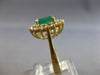 LARGE 2.15CT DIAMOND & AAA EMERALD 14KT YELLOW GOLD 3D ROUND & OVAL RING #28144