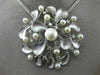 ESTATE LARGE .65CT DIAMOND & AAA SOUTH SEA PEARL 14KT WHITE GOLD FLOWER NECKLACE