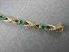 ESTATE 14KT 2.42 CTW EMERALD & DIAMONDS YELLOW GOLD BRACELET