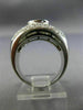 LARGE 3.37CT DIAMOND & AAA SAPPHIRE 14K WHITE GOLD OVAL ENGAGEMENT RING #25890