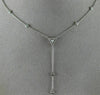 .25CT DIAMOND 18KT WHITE GOLD ROUND & TRILLION LARIAT BY THE YARD LOVE NECKLACE