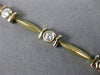 ESTATE 1.04CT ROUND DIAMOND 14K WHITE & YELLOW GOLD TENSION BEZEL BRACELET #1441