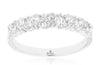 .67CT DIAMOND 14KT WHITE GOLD 3D PEAR SHAPE CRISS CROSS WEDDING ANNIVERSARY RING