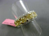 ESTATE 4.26CT DIAMOND 18KT WHITE & YELLOW GOLD 3 STONE WEDDING ANNIVERSARY RING