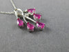 ESTATE 1.27CT DIAMOND & AAA RUBY 14KT WHITE GOLD 6 STONE PENDANT