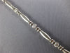.75CT DIAMOND 14KT WHITE GOLD CLASSIC MATTE & SHINY BEZEL TENNIS BRACELET #1471