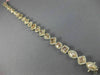 ESTATE 8.84CT WHITE & PINK DIAMOND 18KT WHITE & ROSE GOLD HALO TENNIS BRACELET