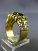 LARGE 4.1CT ROUND & BAGUETTE DIAMOND & RUBY 18K YELLOW GOLD HALO ENGAGEMENT RING