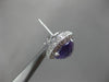 ESTATE LARGE 9.43CT DIAMOND & AAA AMETHYST 14K WHITE GOLD 3D OVAL HALO EARRINGS