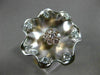ESTATE LARGE .60CT WHITE & PINK DIAMOND 18K WHITE & PINK GOLD 3D FLOWER FUN RING