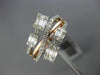 ESTATE .69CT DIAMOND 14KT WHITE & ROSE GOLD 3D MULTI ROW CRISS CROSS FUN RING