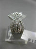 ESTATE 1.92CT BAGUETTE ROUND DIAMOND 18KT WHITE GOLD INFINITY LOVE KNOT FUN RING