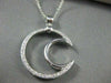 ESTATE .80CTW DIAMOND ROUND MOON 14KT WHITE GOLD PENDANT 28MM X 23MM #21919