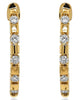 .37CT DIAMOND 18KT YELLOW GOLD ROUND CHANNEL CLASSIC OVAL HOOP HANGING EARRINGS