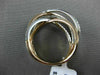 ESTATE WIDE .41CT DIAMOND 14KT WHITE & ROSE GOLD MULTI ROW CRISS CROSS LOVE RING