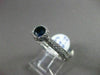 ESTATE .97CT DIAMOND & AAA SAPPHIRE 18KT WHITE GOLD 3D SOLITAIRE ENGAGEMENT RING