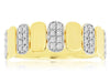 .32CT DIAMOND 14K 2 TONE GOLD 3D CLASSIC OVAL RECTANGULAR SEMI ETERNITY FUN RING