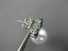 LARGE 5CT DIAMOND & AAA SAPPHIRE SOUTH SEA PEARL 18KT WHITE GOLD FLOWER EARRINGS