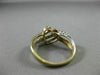ESTATE .20CT DIAMOND 14KT WHITE & YELLOW GOLD OPEN HEART LOVE KNOT RING #17684