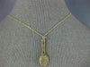 ESTATE 14KT YELLOW GOLD 3D CLASSIC HANDCRAFTED TENNIS RACKET FUN PENDANT #25061
