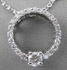 ESTATE .73CTW DIAMOND 14K WHITE GOLD CIRCLE OF LOVE PENDANT CHAIN F/G VVS #16821