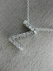 .24CT ROUND DIAMOND 14KT WHITE GOLD 3D CLASSIC INITIAL FLOATING PENDANT #18474