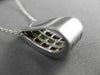 ESTATE LARGE 1.57CTW DIAMONDS & AAA RUBY 14KT WHITE GOLD SLIDE PENDANT & CHAIN