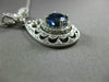 ESTATE LARGE 2.60CT DIAMOND & SAPPHIRE 18KT WHITE GOLD 3D HALO BUTTERFLY PENDANT