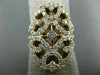 ESTATE LARGE 1.50CT DIAMOND 14KT ROSE GOLD 3D OPEN FILIGREE ETOILE COCKTAIL RING