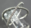 ESTATE WIDE .21CT DIAMOND 18KT WHITE GOLD 3D X LOVE INFINITY FUN RING