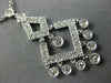 ESTATE .51CT DIAMOND 14KT WHITE GOLD PAVE FILIGREE MILGRAIN CHANDELIER NECKLACE