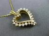 ESTATE .69CT ROUND DIAMOND 14KT YELLOW GOLD 3D CLASSIC OPEN HEART PENDANT #10810