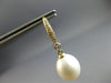 0.10CT DIAMOND & AAA SOUTH SEA PEARL 14KT YELLOW GOLD OPEN LEVERBACK FUN EARRINGS