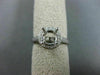 ESTATE .19CT DIAMOND 14KT WHITE GOLD 3D HALO FILIGREE SEMI MOUNT ENGAGEMENT RING