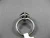 ESTATE WIDE .42CT ROUND DIAMOND & ONYX 14KT WHITE GOLD 3D SQUARE DOME SHAPE RING