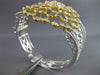 MASSIVE 13.22CT DIAMOND 14K 2 TONE GOLD 3D FLOWER CUFF COCKTAIL BANGLE BRACELET
