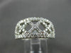 ANTIQUE 1.58CT DIAMOND 14KT WHITE GOLD X LATTICE DESIGN ANNIVERSARY RING #16630