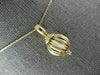 ESTATE 14KT YELLOW GOLD 3D CLASSIC HANDCRAFTED BALL FLOATING PENDANT #25054