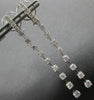 2.11CT DIAMOND 18K WHITE GOLD CLASSIC ROUND BY THE YARD CLIP ON HANGING EARRINGS