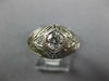 ANTIQUE WIDE .64CT OLD MINE DIAMOND PLATINUM 3 STONE ART DECO ENGAGEMENT RING