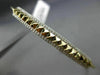 ESTATE LARGE .26CT DIAMOND 14KT YELLOW GOLD 3D PYRAMID SPIKE FUN BANGLE BRACELET