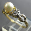 .05CT DIAMOND & AAA SOUTH SEA PEARL 14K 2 TONE GOLD CLASSIC INFINITY RING #28053