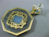ESTATE LARGE 1.12CT BLACK DIAMOND & AVENTURINE 18K YELLOW GOLD FILIGREE EARRINGS