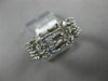 ESTATE WIDE 1.32CT DIAMOND 14KT WHITE GOLD 3D MULTI ROW WEDDING ANNIVERSARY RING