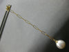 ESTATE LARGE AAA SOUTH SEA PEARL 14KT YELLOW GOLD 3D MULITI LINK LONG HANGING EARRINGS