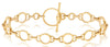 ESTATE 14KT YELLOW GOLD 3D MULTI CIRCULAR LOVE KNOT FLEXIBLE TOGGLE BRACELET