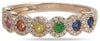 .75CT DIAMOND & AAA SAPPHIRE 14KT ROSE GOLD ROUND SEMI ETERNITY ANNIVERSARY RING