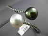 ESTATE LARGE 1.03CT DIAMOND AAA SOUTH SEA & TAHITIAN PEARL 18K BLACK GOLD BANGLE